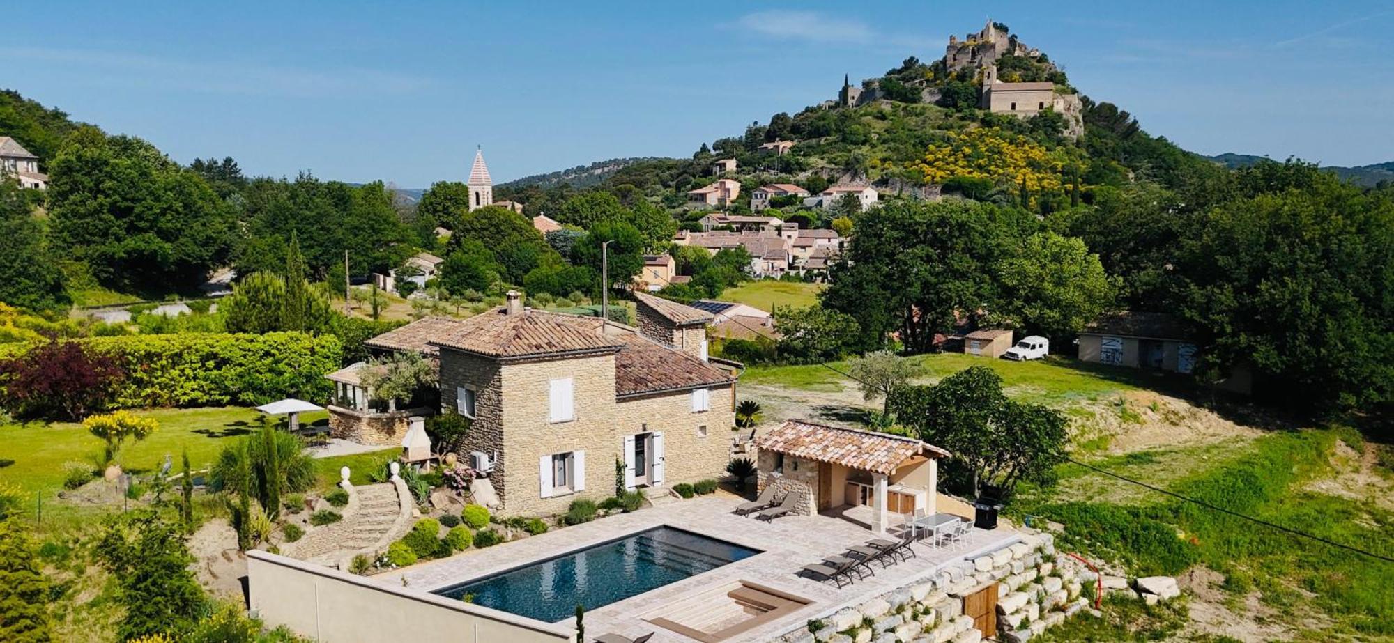 Mas Des Anges - Bastide De 5 Chambres Avec Piscine Entrechaux Exterior photo